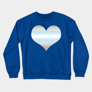 Ombré demiboy flag and white swirls doodles heart Crewneck Sweatshirt